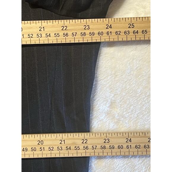 Vtg Society Brand by Hartmarx 44R Gray with Blue Red Chalk Stripe Blazer Jacket - Picture 12 of 16